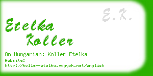 etelka koller business card